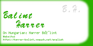 balint harrer business card